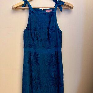 Lilly Pulitzer Kayleigh Shift Dress Tidal Wave Fern Gallery Lace Sz 0